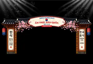 Cổng Ẩm Thực Hàn Quốc CDR - Background Thiết Kế Sự Kiện