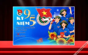 Backdrop Đoàn Thanh niên Cộng sản Hồ Chí Minh kỷ niệm 95 năm
