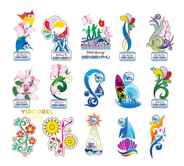 File corel Họa tiết trang trí Điện Biên – Hoa ban – Biểu tượng Festival