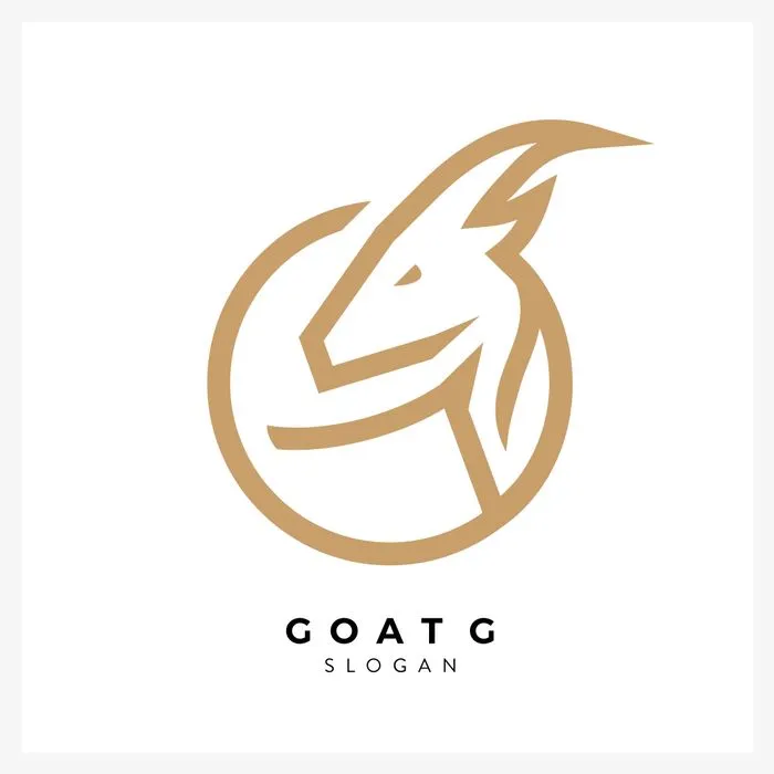 Logo Dê Tối Giản Hiện Đại - Biểu Tượng Sáng Tạo Dễ Dàng Chỉnh Sửa