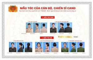 Mẫu Tóc Tiêu Chuẩn Công An, Sĩ Quan Nam Nữ (Vector CDR)