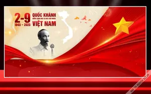 File Corel kỷ niệm Quốc khánh 2 -9 (1945 – 2025)  – Hình Bác Hồ và bản đồ Việt Nam