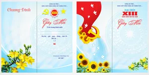 Mẫu thiết kế giấy mời đại hội Đảng bộ các cấp file corel