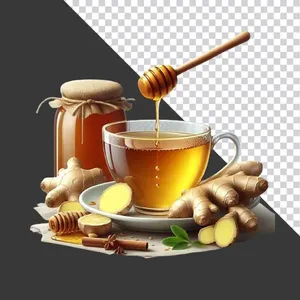 Trà Gừng Mật Ong: Hình ảnh PNG chất lượng cao cho thiết kế đồ họa