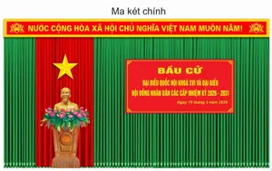 Backdrop Bầu Cử Đại Biểu Quốc Hội & HĐND 2026-2031 (Vector CDR)