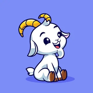 Hình Minh Họa Chú Dê Con Dễ Thương - Vector EPS Chất Lượng Cao