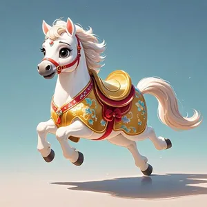 Hình Ảnh Ngựa Hoạt Hình Dễ Thương - Tải Xuống JPG Chất Lượng Cao