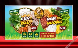 Bún Đậu Mẹt Mr Đậu Nem Nướng Nha Trang Khuyến Mãi - File Corel