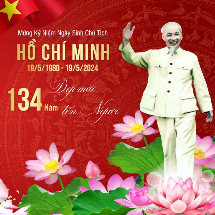 Banner file PSD mừng kỷ niệm ngày sinh chủ tịch Hồ Chí Minh 19 tháng 5