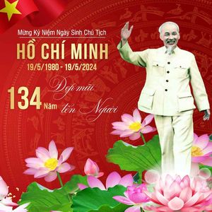 Banner file PSD mừng kỷ niệm ngày sinh chủ tịch Hồ Chí Minh 19 tháng 5