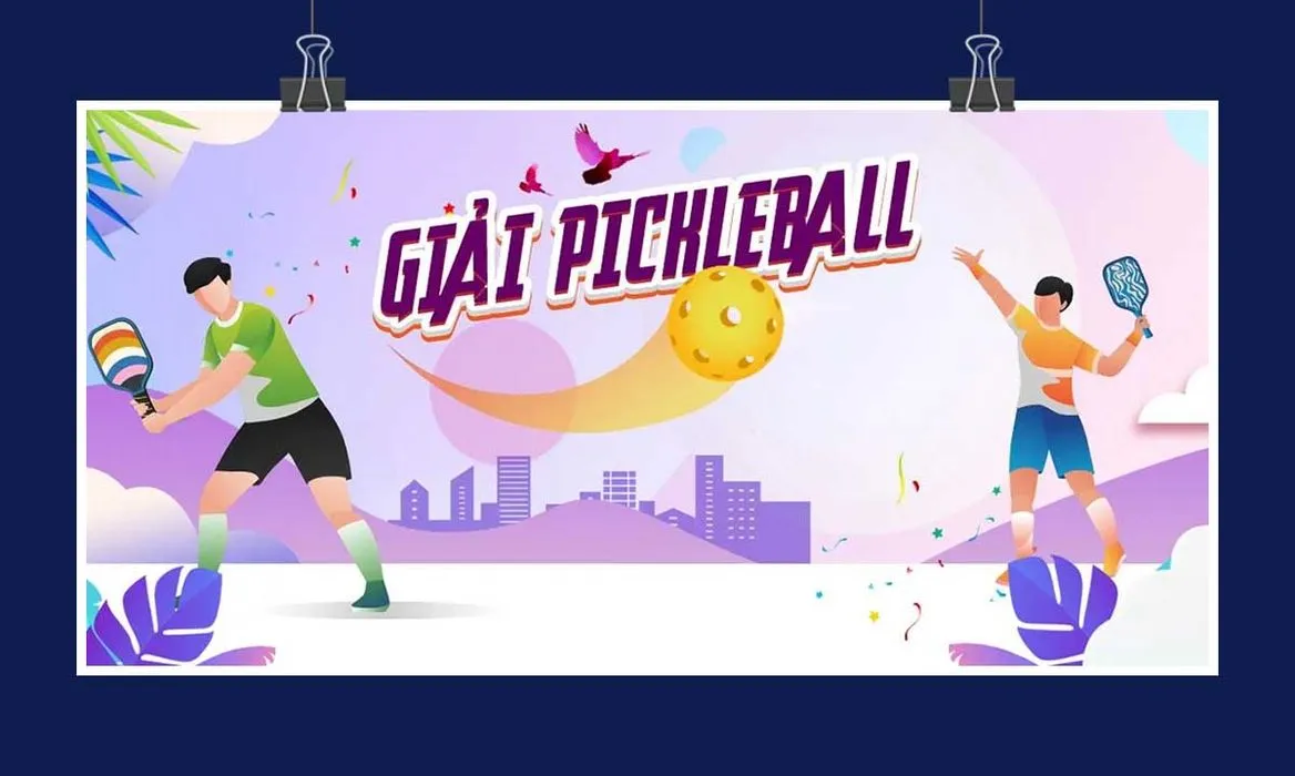 Background phông nền giải pickleball file corel chất lượng cao