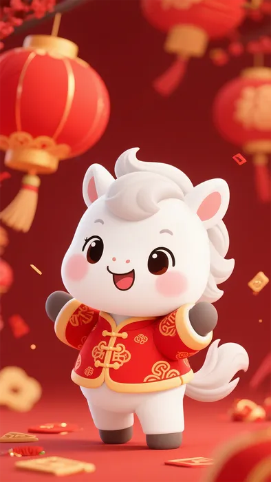 Hình Minh Họa Ngựa Con Đáng Yêu Tết Nguyên Đán - Phong Cách Hoạt Hình png