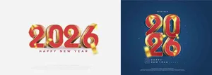 Năm 2026 hình ngựa lửa chào năm mới - File Vector 
