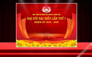 Phông nền đại hội đại biểu mặt trận tổ quốc xã File Corel