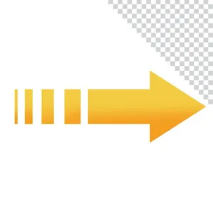 Hình ảnh mũi tên mầu vàng gôn File PNG