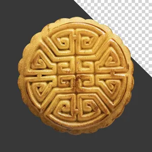 Hình ảnh bánh trung thu hoa văn cổ điển truyền thống – PNG tách nền