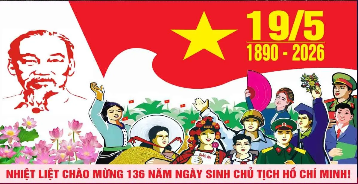 Background Kỷ Niệm 136 Năm Ngày Sinh nhật Bác Hồ
