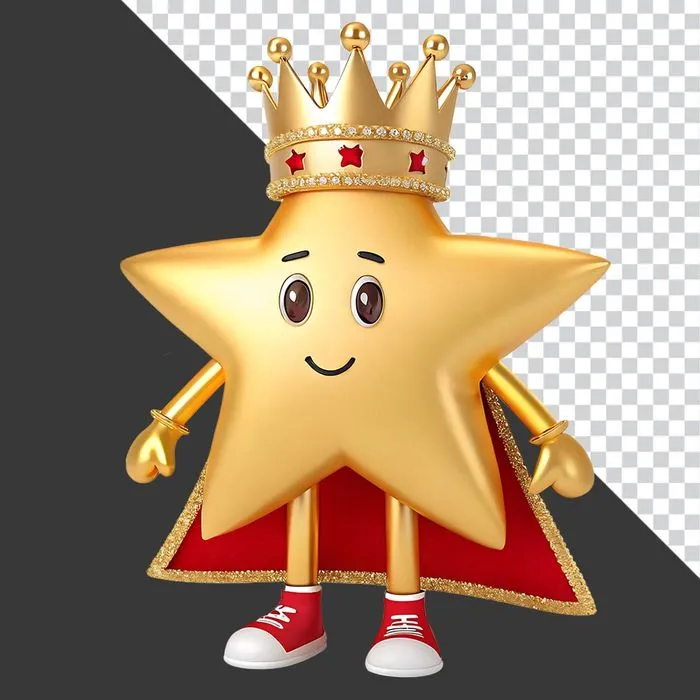 Ngôi Sao Vàng 3D Dễ Thương.PNG