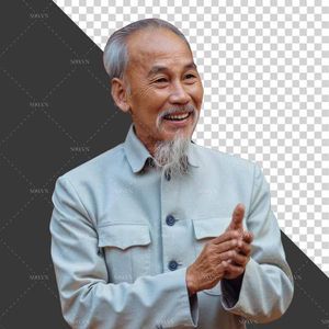 Tải xuống hình ảnh Bác Hồ vỗ tay cười vui file PNG chất lượng cao