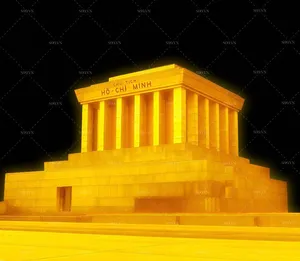 Hình ảnh lăng Bác màu vàng gold - File PSD chất lượng cao