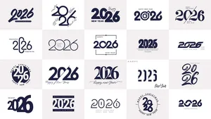 Mẫu Typography 2026 Hiện Đại Tối Giản EPS