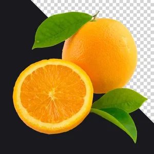 Quả cam tươi xanh sạch File PNG