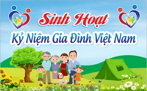 Backdrop Gia Đình Việt Nam Hạnh Phúc Dịp Kỷ Niệm (CDR)