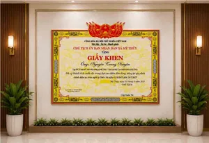 File corel - Mẫu thiết kế giấy khen khung vàng trang trọng sắc nét 