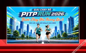 PITPRUN 2026 - Backdrop Giải Chạy Bộ Thể Thao Vector CDR