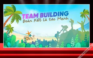Thiết kế backdrop Team Building – Đoàn kết là sức mạnh File Corel