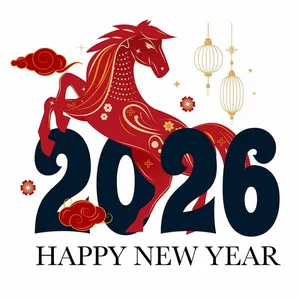 File EPS Năm 2026 Ngựa Đỏ Chúc Mừng Năm Mới