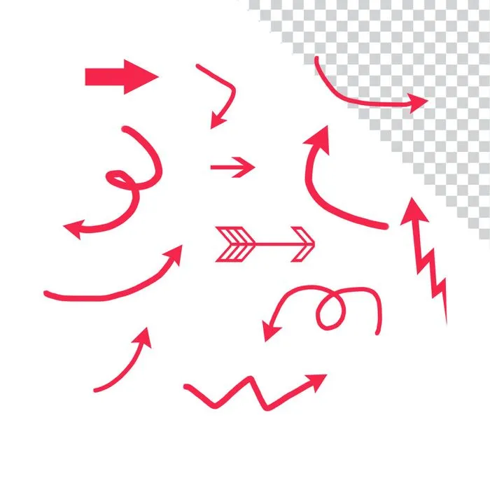 Nhiều loại mũi tên chỉ các hướng File PNG