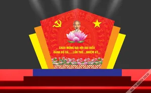 Backdrop đại hội đại biểu đảng bộ xã nghi lộc - File Corel