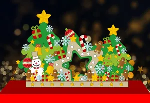 File Corel Trang trí Giáng sinh cây thông ngôi sao lớn