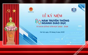 File Corel phông lễ kỷ niệm 80 năm truyền thống ngành giáo dục