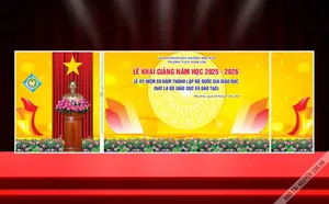Phông lễ khai giảng năm học 2025 - 2026 File Corel