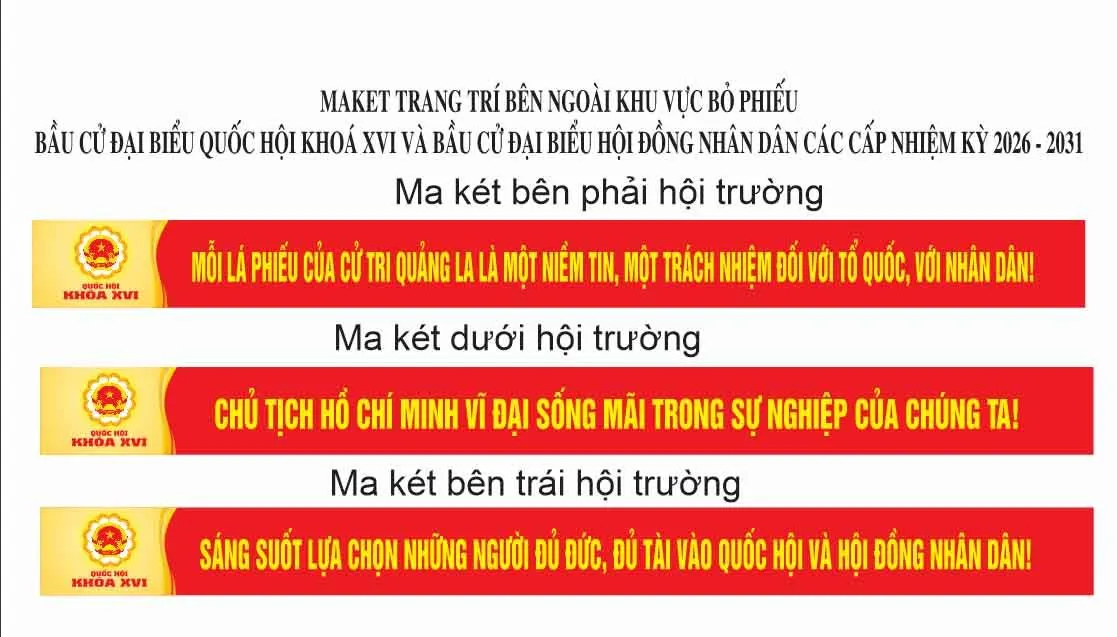 Maket trang trí Bầu Cử Quốc Hội, Hội Đồng Nhân Dân Việt Nam - Phong Cách Hiện Đại