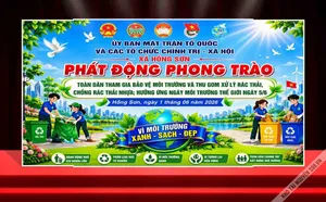 Backdrop Phát Động Phong Trào Môi Trường Xanh Sạch Đẹp CDR Vector