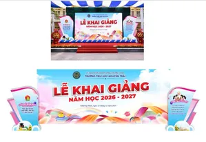 File corel - Mẫu thiết kế backdrop lễ khai giảng năm học 2026 - 2027
