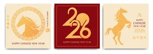File Ai bộ sưu tập thiệp Tết 2026 ngựa vàng phong cách truyền thống