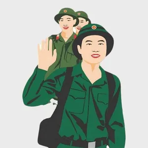 Ảnh minh họa hình bộ đội Việt Nam vector - File CDR 0011