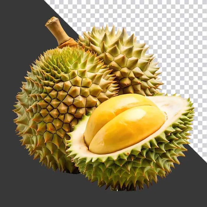 Sầu Riêng Tươi Ngon Cắt Lát - Hình Ảnh PNG Chất Lượng Cao