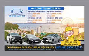 File corel - Tên file: Mẫu thiết kế banner Hạ Long Xanh Car xe ghép hoặc bao xe chuyến