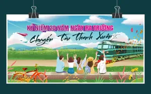 Background Kỷ Niệm 20 Năm Ngày Ra Trường – Chủ Đề Chuyến Tàu Thanh Xuân