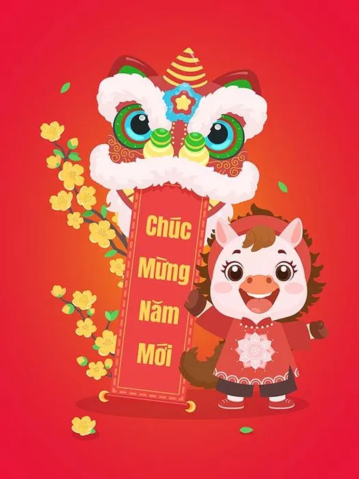 Poster Chúc Mừng Năm Mới - Tết Cổ Truyền Việt Nam (Vector EPS)