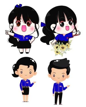 4 ảnh thanh niên đoàn Hồ Chí Minh chibi file corel chất lượng cao