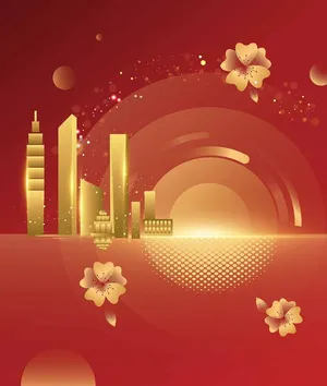 File EPS Thành phố vàng hoa mai rực rỡ