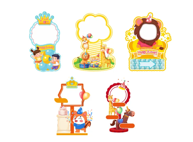 Bộ khung chụp hình sinh nhật dễ thương cho bé – Happy Birthday File Corel
