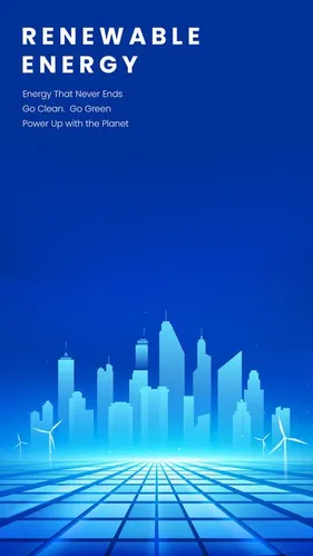 Thành phố năng lượng tái tạo hiện đại bền vững File EPS