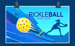 Background phông nền giải pickleball tone xanh file corel chất lượng cao